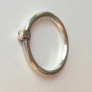 Pandora Sterling Silver Diamond  Ring